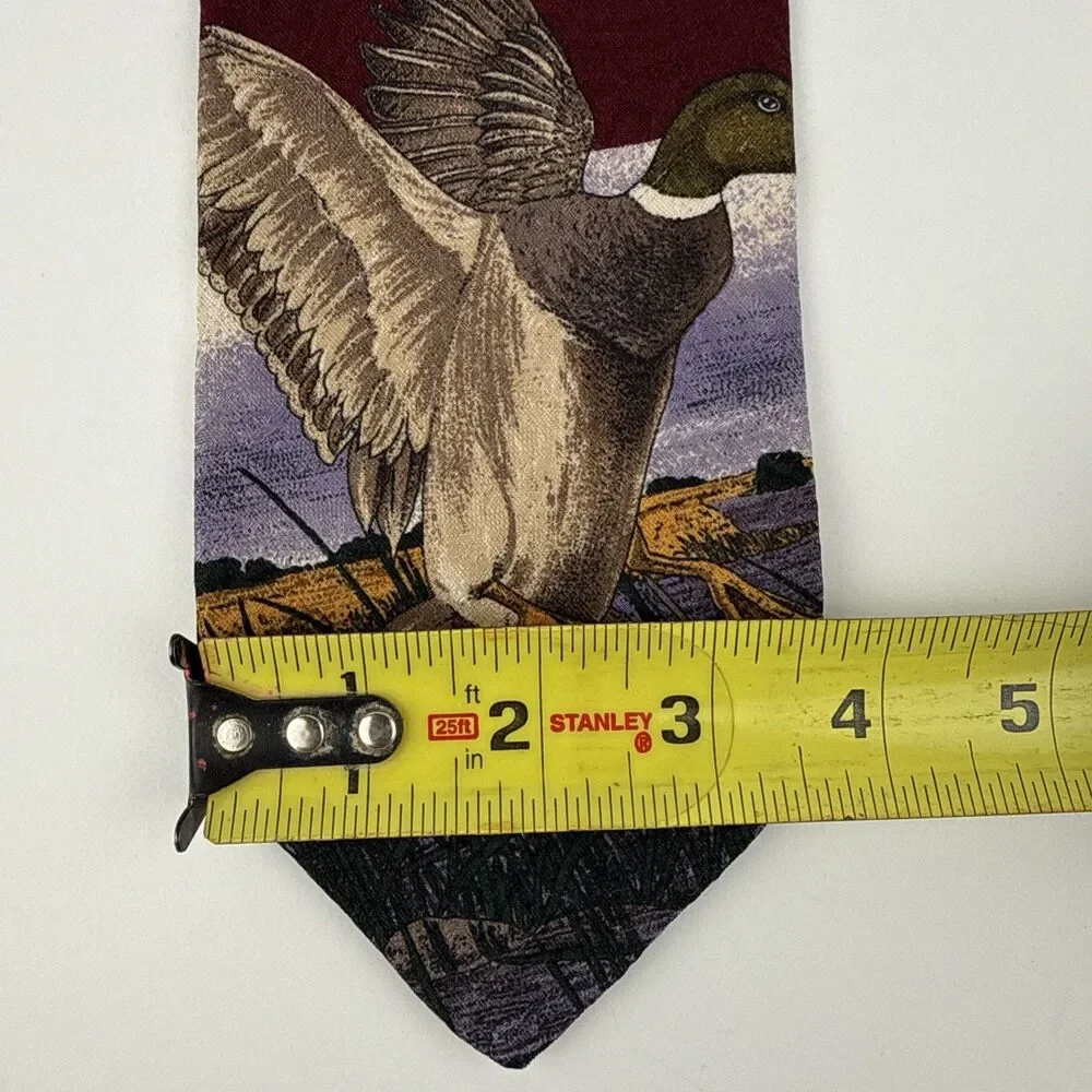 Vintage Robert Talbott Jacobson’s Duck Mallard Silk Necktie Hand Sewn USA made